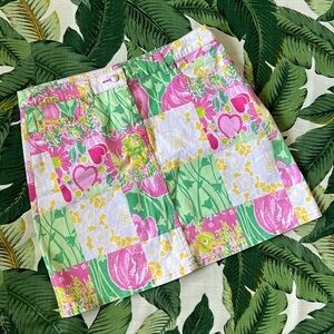 Lilly Pulitzer • Vintage White Label Patchwork Skirt • Size 8